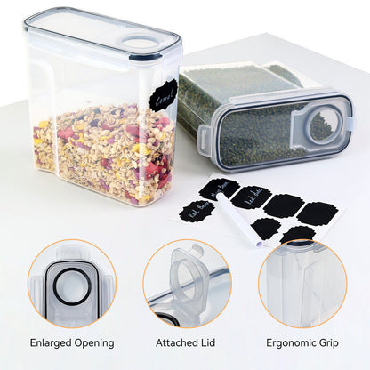 4X Airtight 2.5L Food Cereal Containers Lid for Kitchen Flour Pasta Sugar Baking